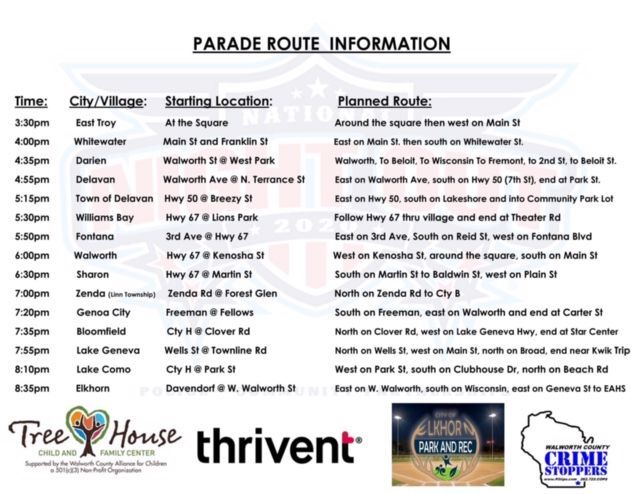 Parade route National Night Out